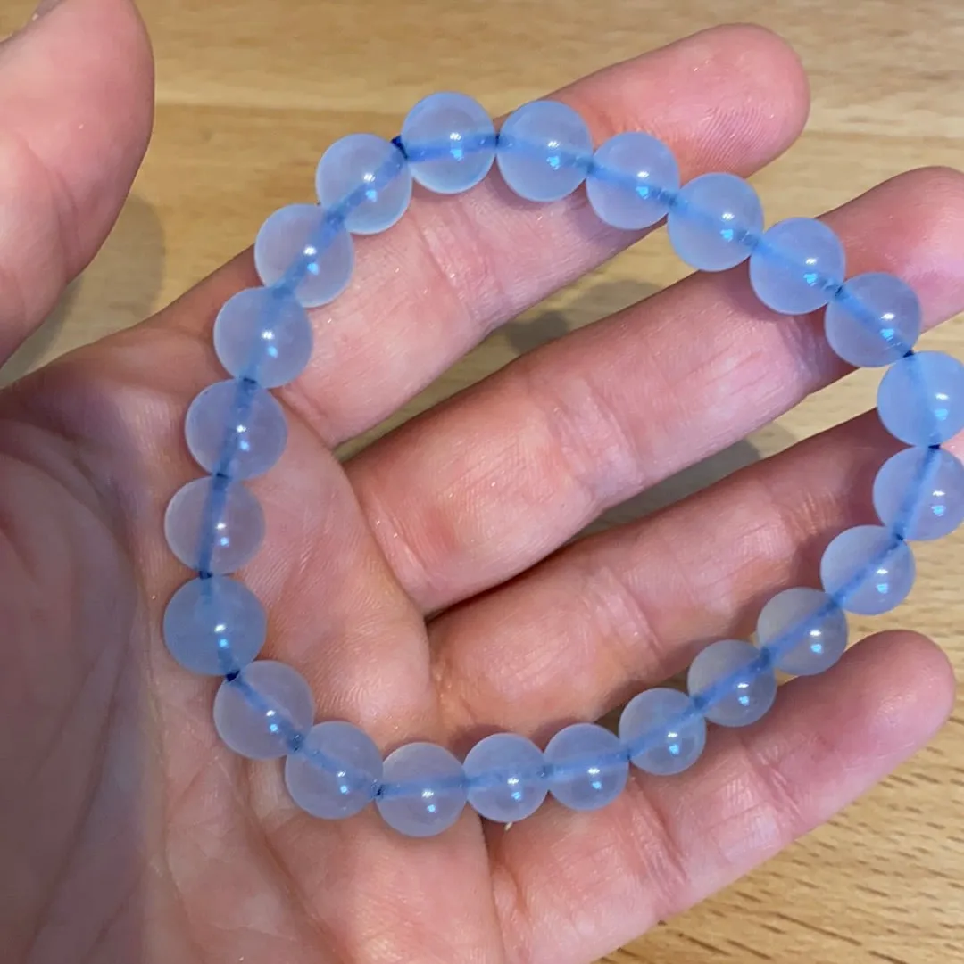 Aquamarine - 8mm Bead Bracelet