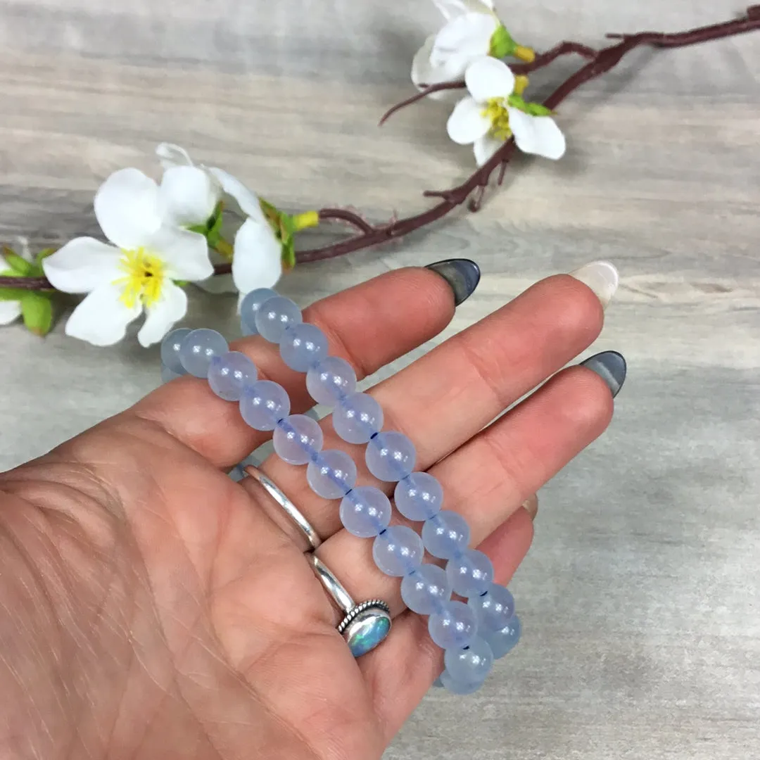 Aquamarine - 8mm Bead Bracelet