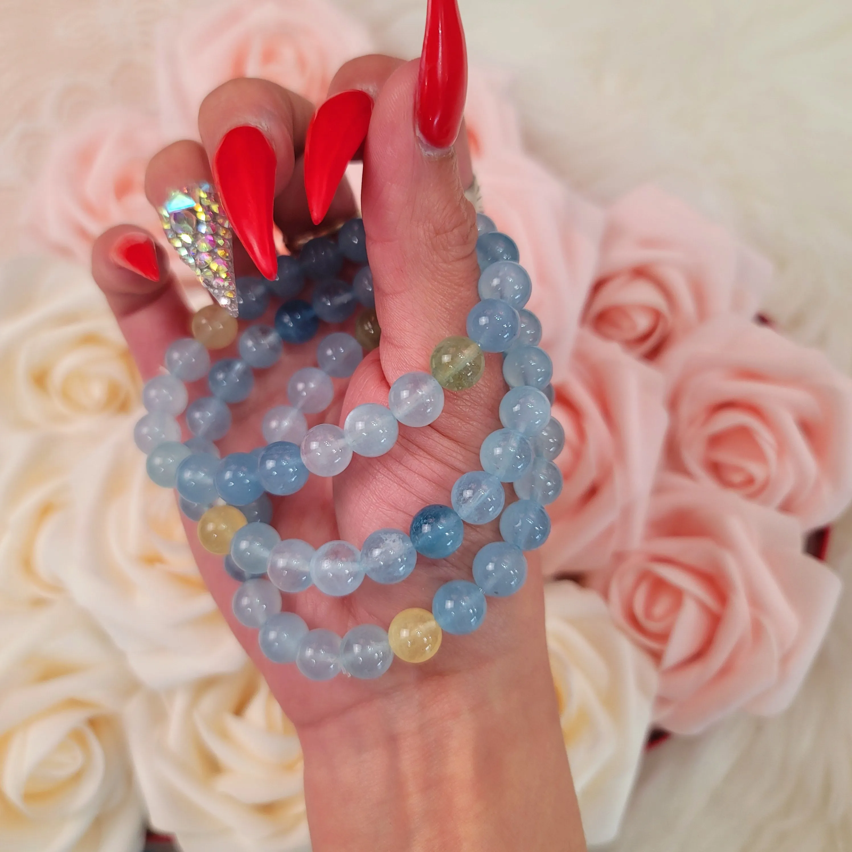 Aquamarine Mix Bracelet for Calm Communication
