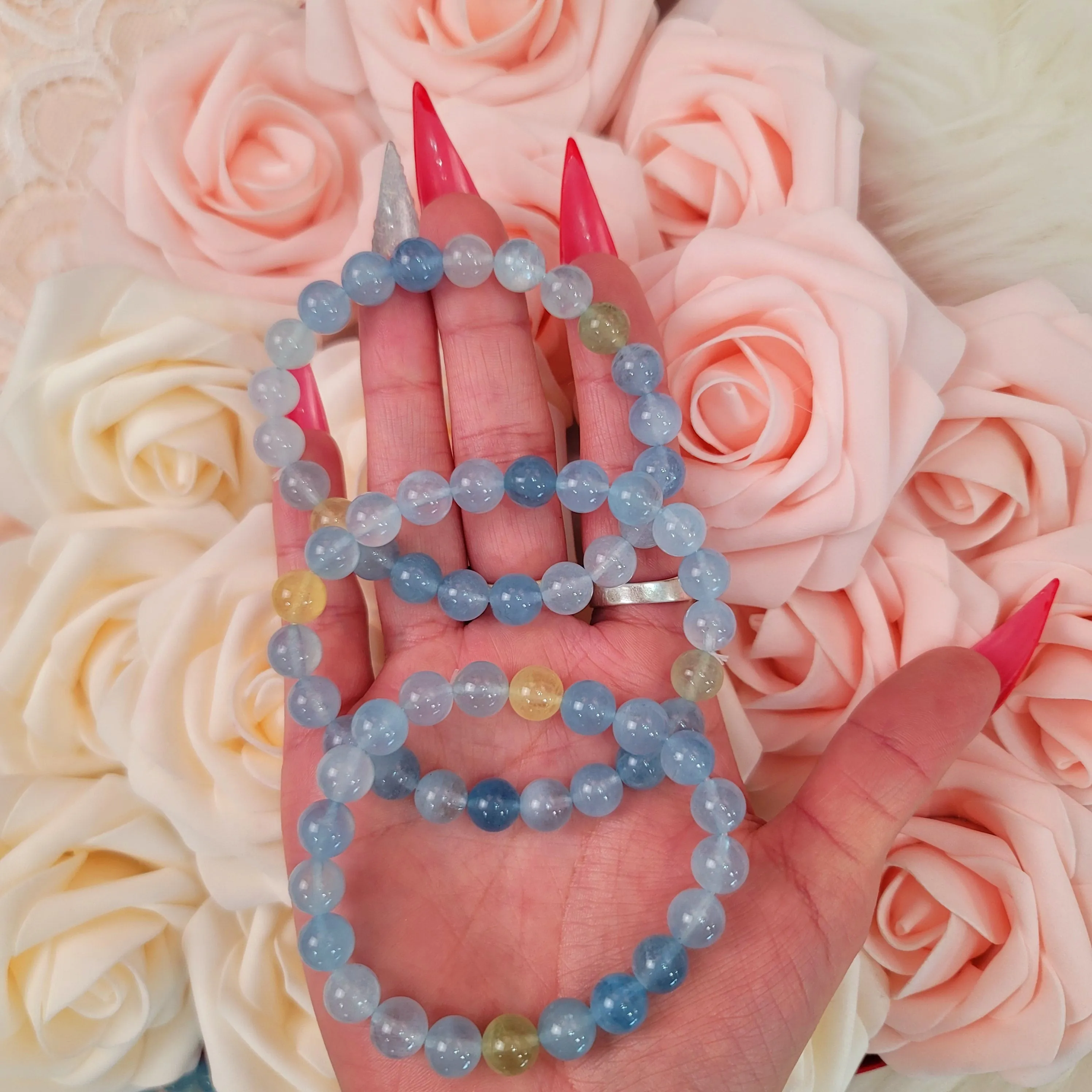Aquamarine Mix Bracelet for Calm Communication