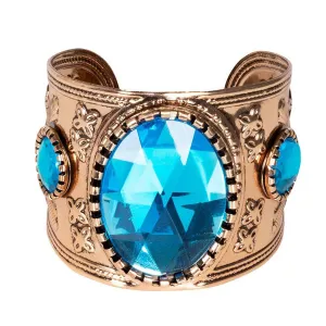 Boland 64425 – Bracelet Topaz of the Nile, Turquoise Blue Gemstones, Roman, Cleopatra, Egyptian, Theme Party, Carnival