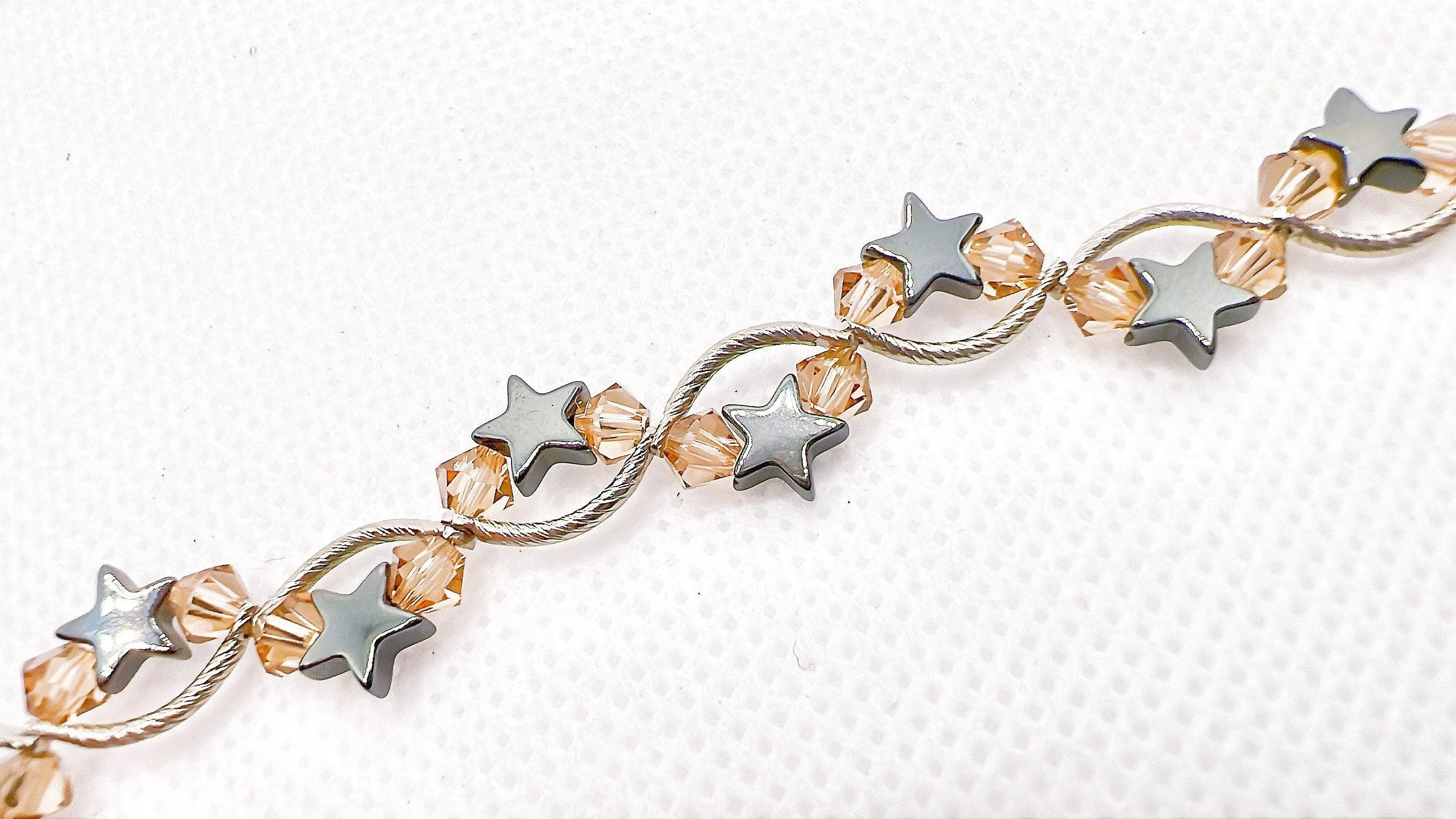 Brown Topaz Star Crystal Bracelet