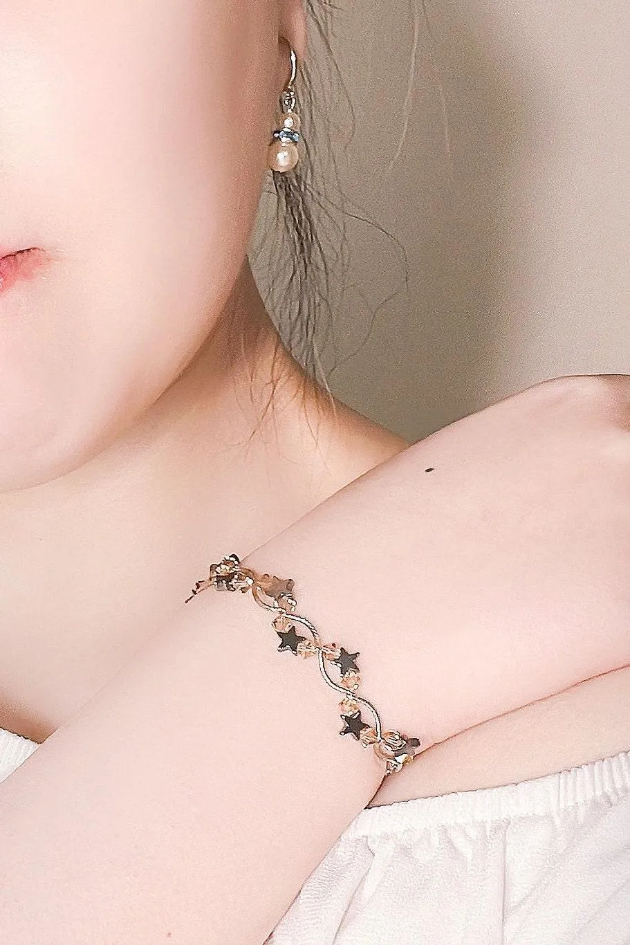 Brown Topaz Star Crystal Bracelet