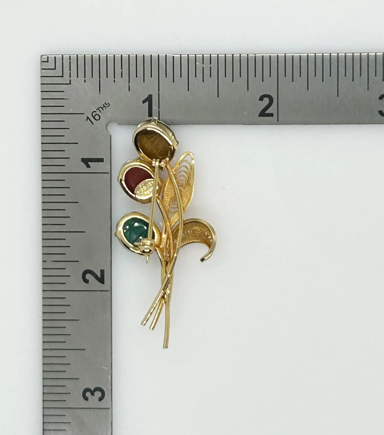 Burt Cassell 1/20th 12K Semi Precious Scarab Brooch