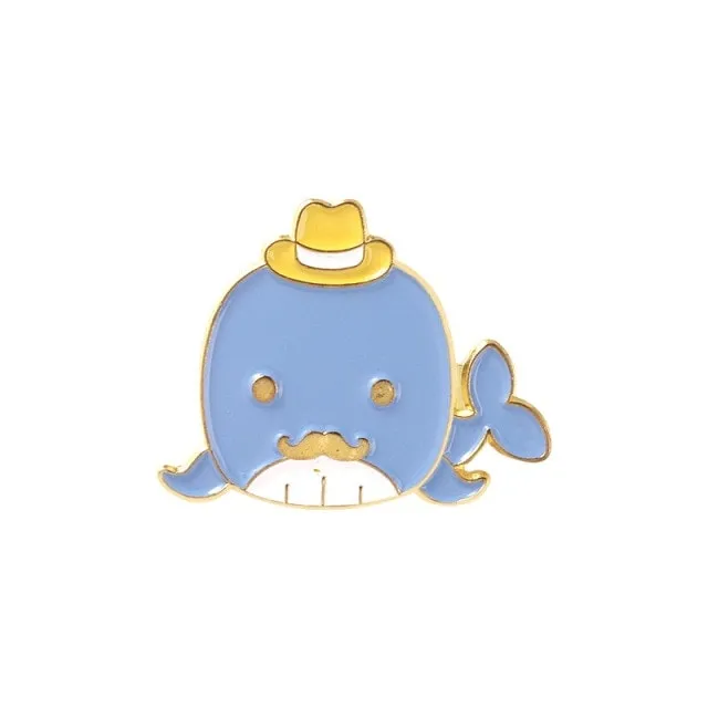 Cute Cartoon Whale Brooch