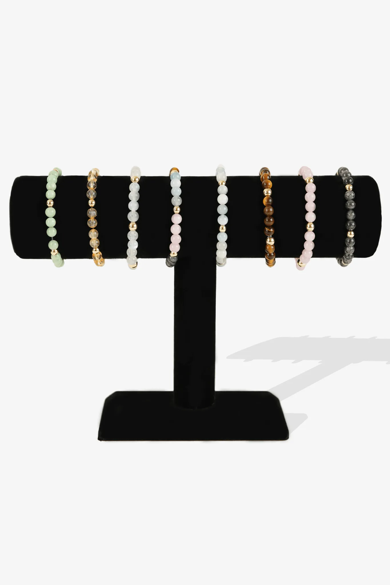 Elevated Protection Bracelet with REAL Gold Beads and Rutilitated Quartz