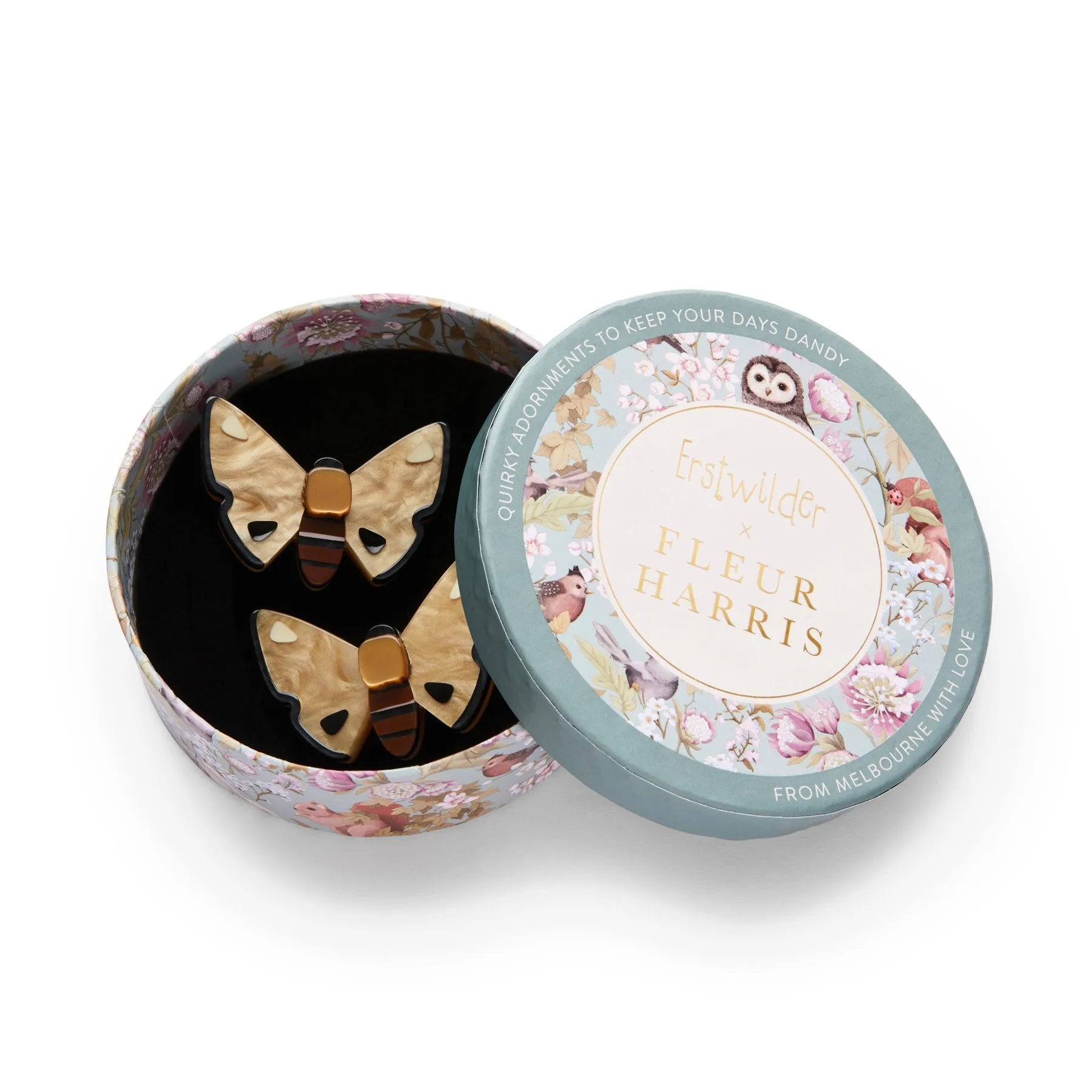 Fleur Harris Collection Forest Moth Hair Clips