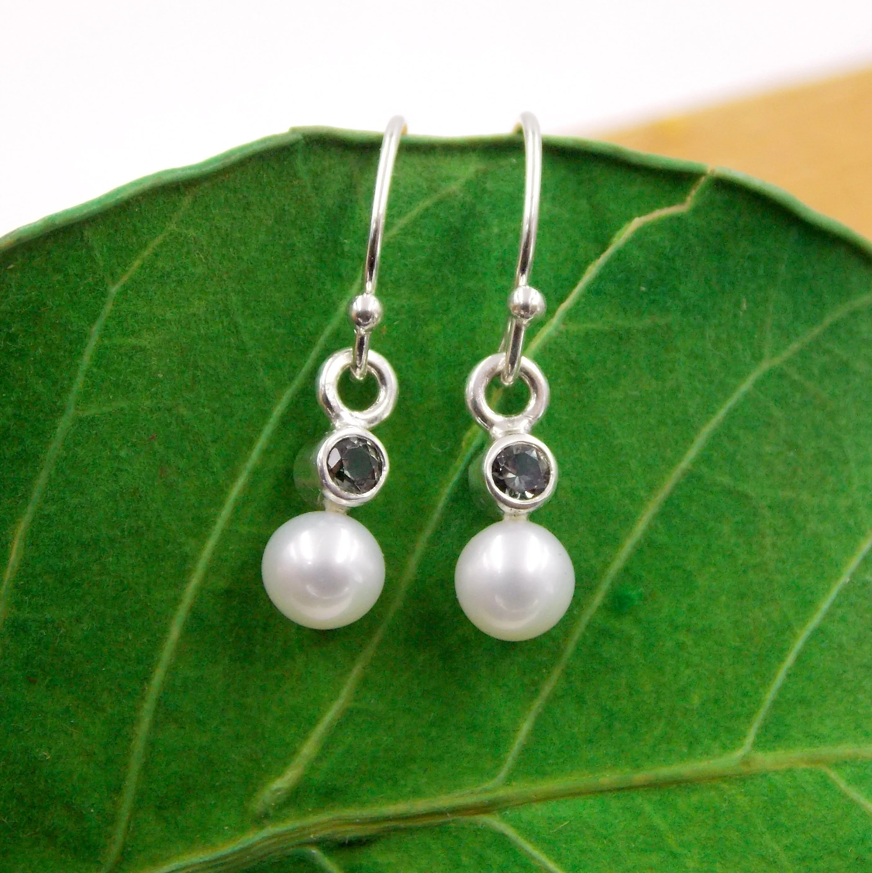 Freshwater Pearl Birthstone Drop Earrings- Sterling Silver