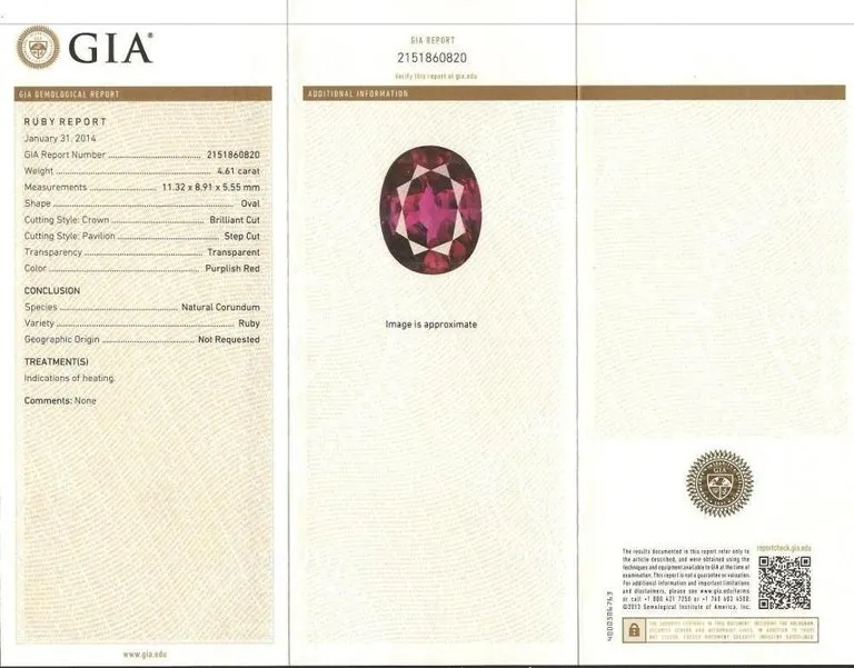 GIA Certified 4.61 Carat Ruby and Diamond Cocktail Ring in Yellow and White Gold