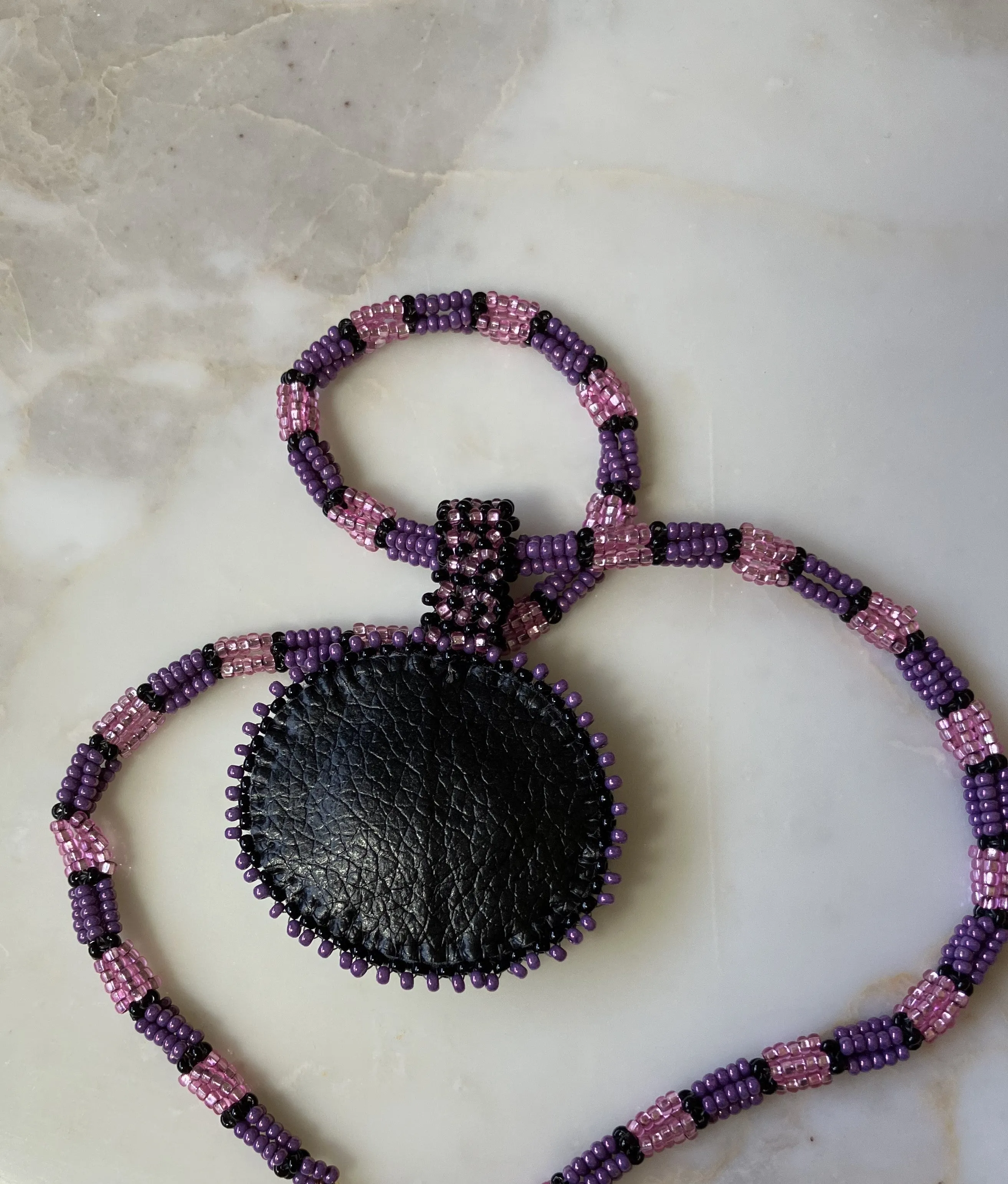Midnight Mosaic Beaded Necklace