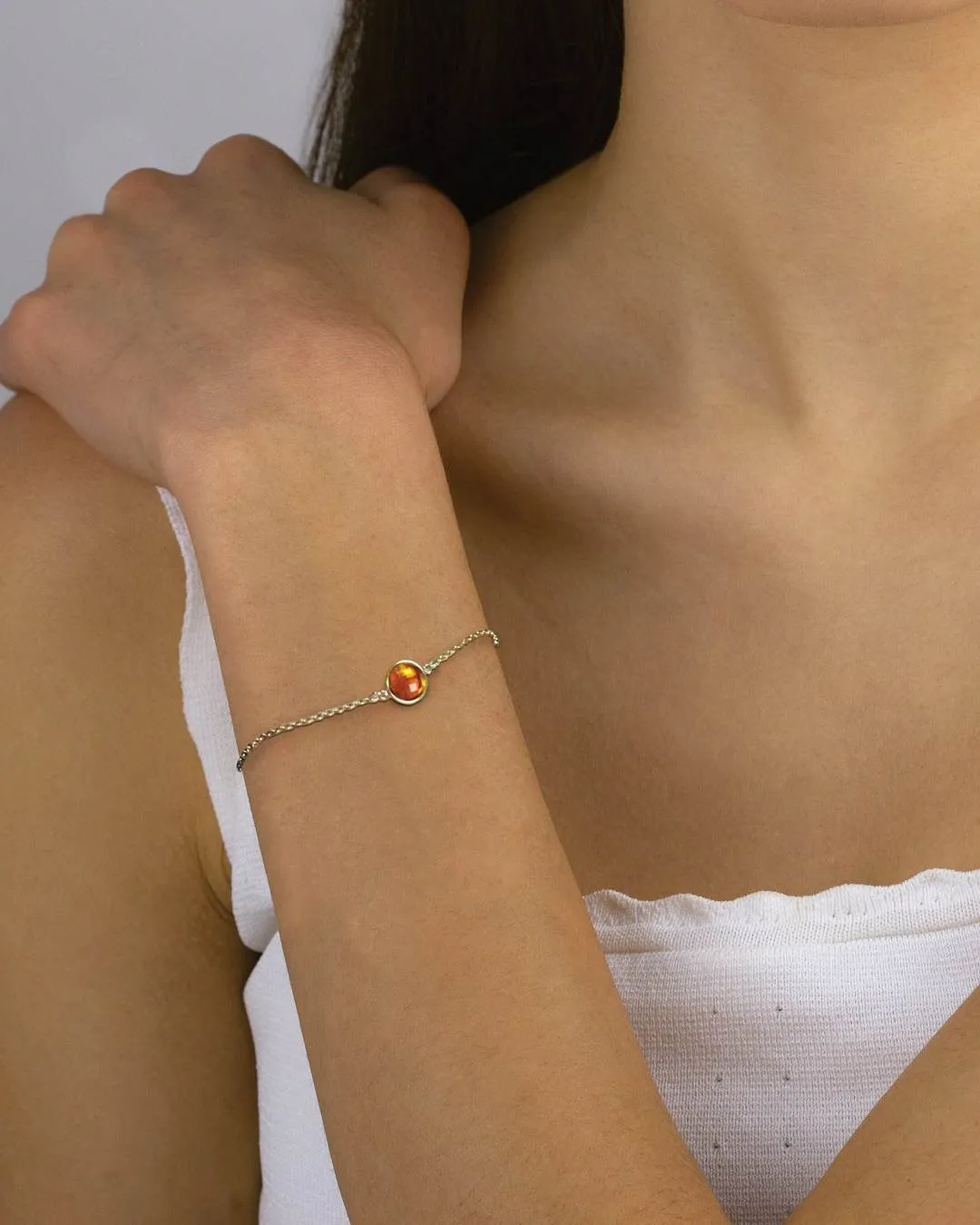 November Birthstone Happiness Signature Bracelet, Gold