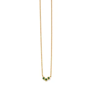 Orion Necklace, Emerald, 9kt Yellow Gold