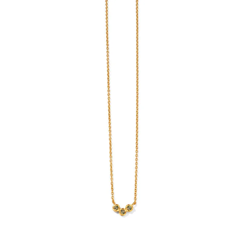 Orion Necklace, Green Sapphire, 9kt Yellow Gold